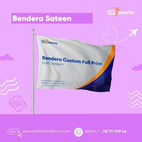 Bendera Custom Full Print Bahan Satin